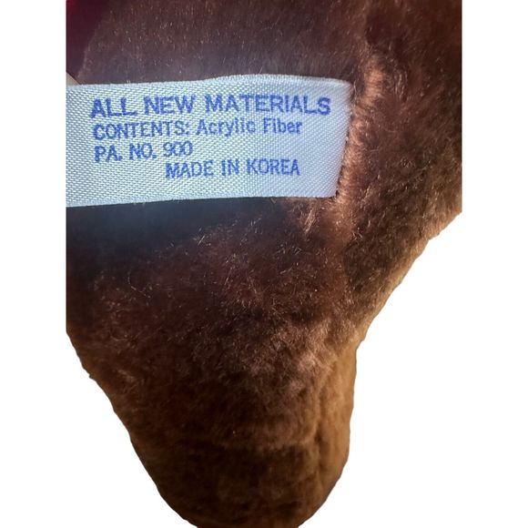 Saks Fifth Avenue Brown Teddy Bear Plush Steven Smith Red Shirt Stuffed Animal - Picture 10 of 16